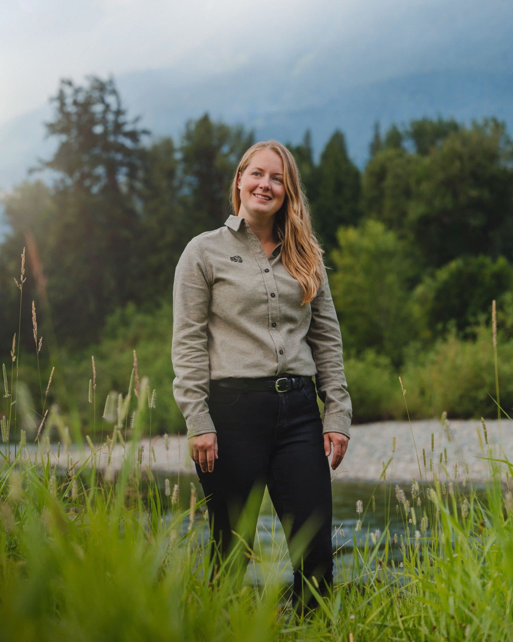 Annika Granander standing by a river