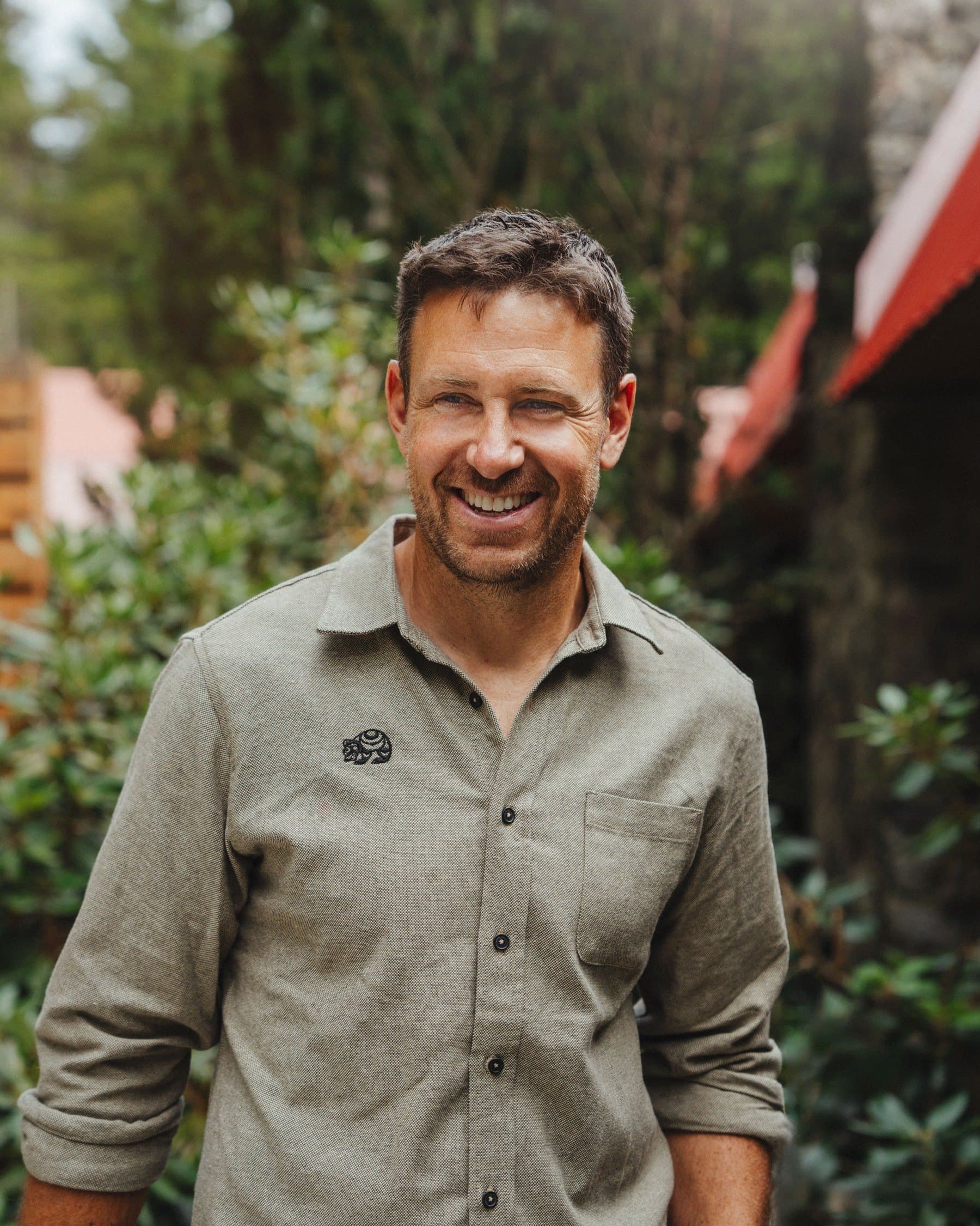 John Furneaux smiling in the woods
