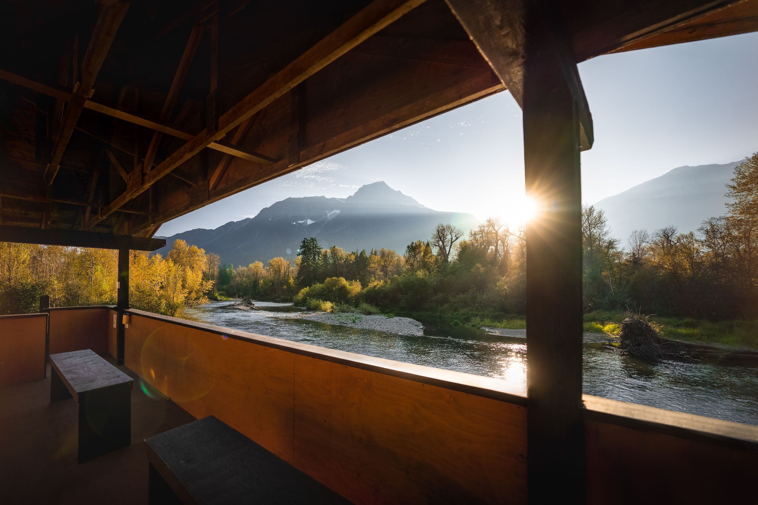 Viewing platform close to the river